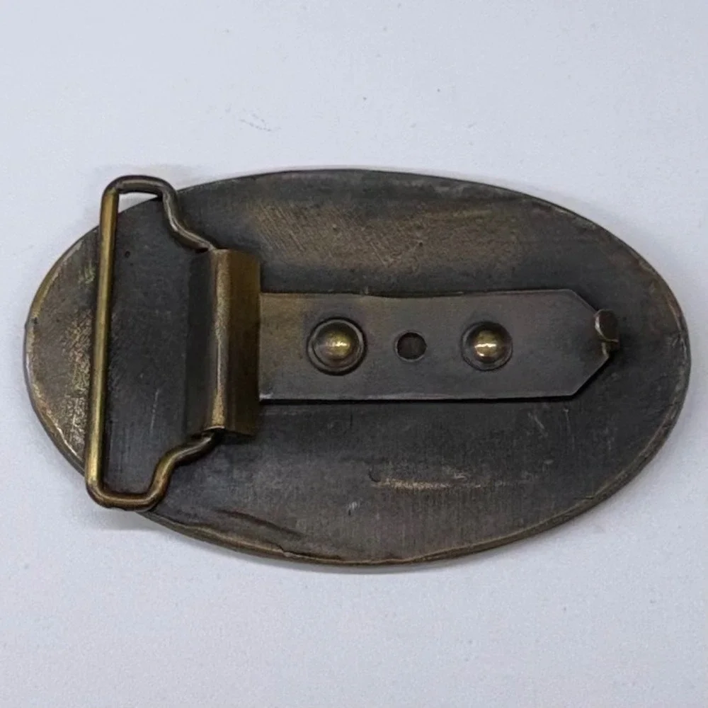 Vintage Coca-Cola Belt Buckle Brass/Bronze Tone‎ Oval 5 Cents At Fountains Mens